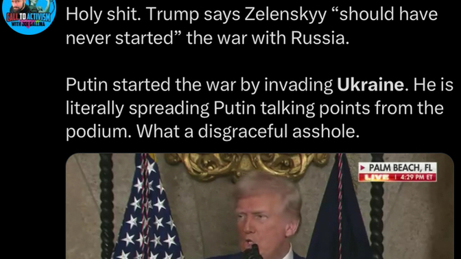 Trump says Zelenskyy “should have never started” the war with Russia. What do you think?