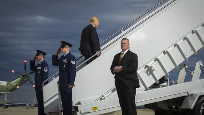 Is it nice to have a president that can get on Air Force One without having to take the short steps in the back?