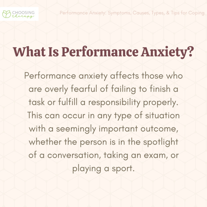 Do you get performance anxiety?