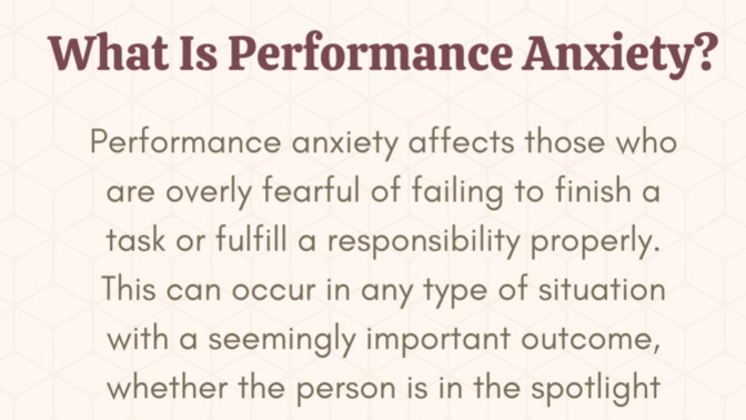 Do you get performance anxiety?
