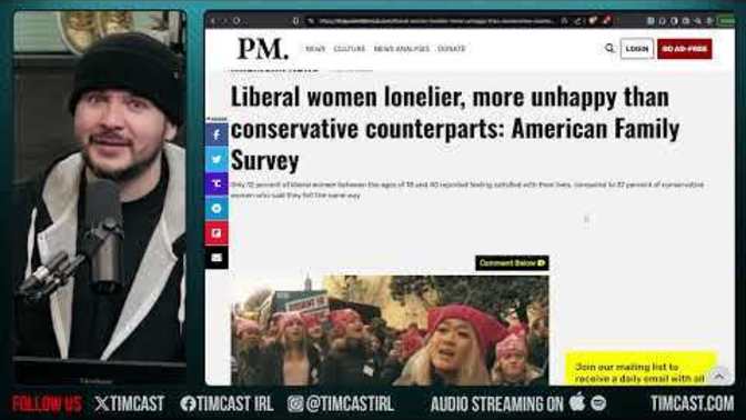 Are Liberal Women lonelier, more unhappy than conservative women?