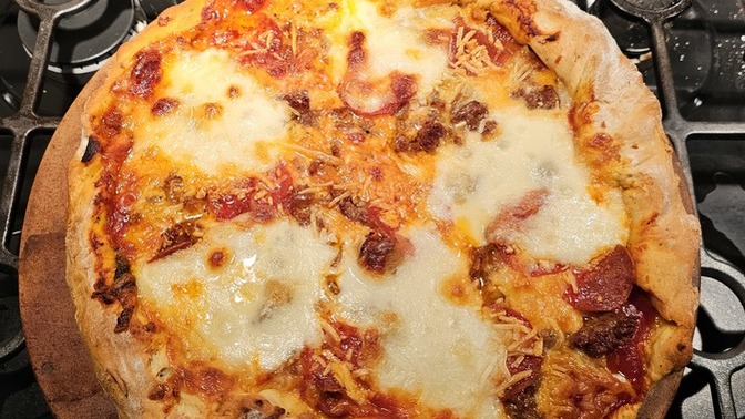 I made pizza from scratch. How does it look?