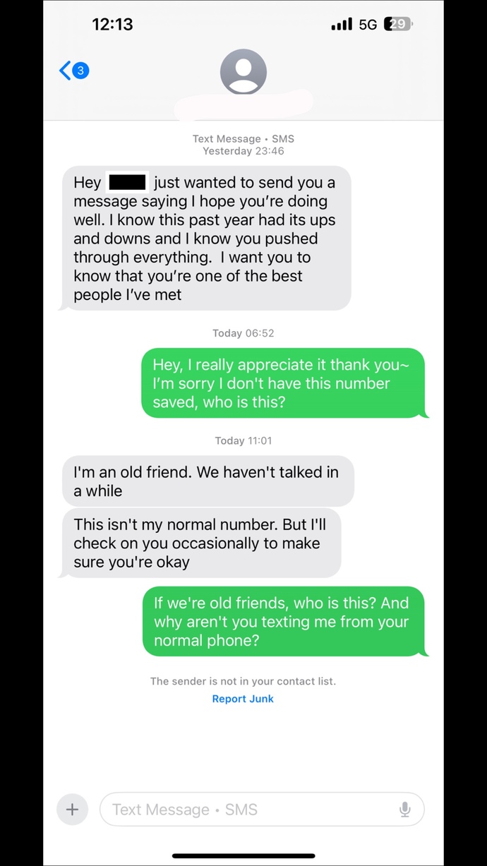 Is this an ex, stalker or scam?