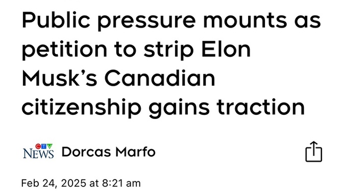 Should Canada strip Elon Musk of his citizenship?