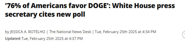 New Harvard Poll: A landslide 76% Of Americans Support DOGE. So how is the Democrats trying to DESTROY DOGE Democracy?