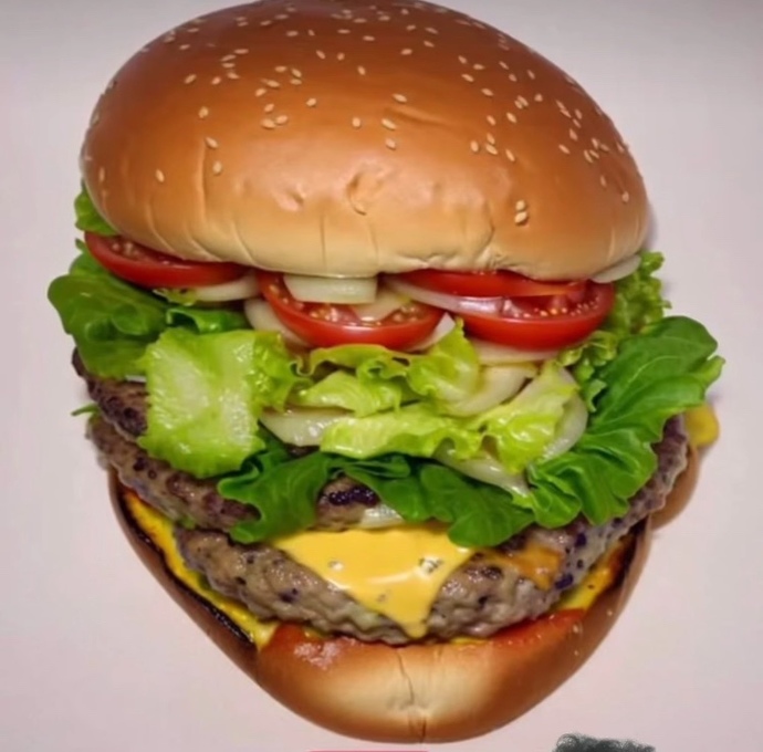 Who does this hamburger remind you of?