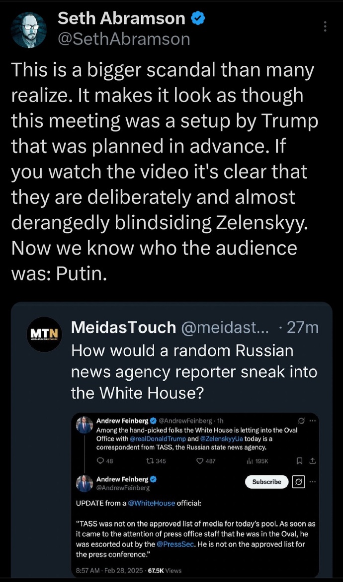 How did a TASK Russian State media reporter get into the Whitehouse? ?
