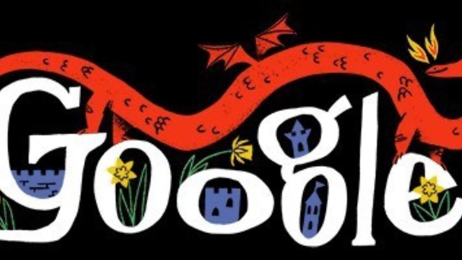 Why has Google got a Chinese dragon for St David's Day?