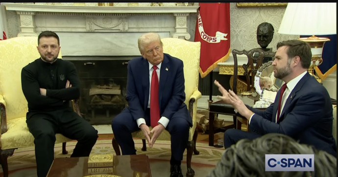 Image expressing the breakdown in dialog at recent White House summit