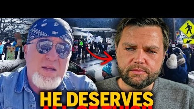 Why is JD Vance embarrassed to show his face in public?