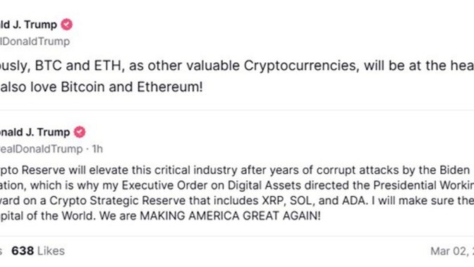 So president Trump played pump & dump in crypto?