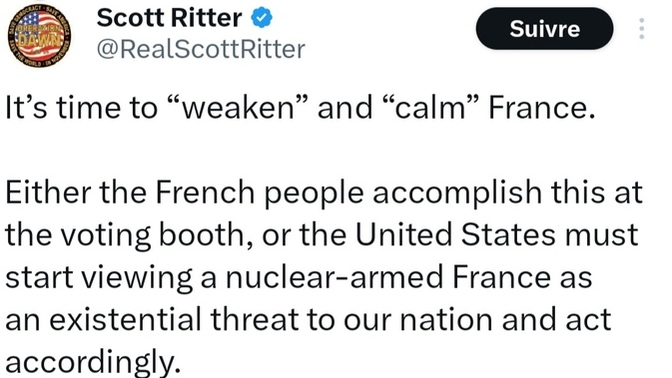 Does France represent a threat to global security?