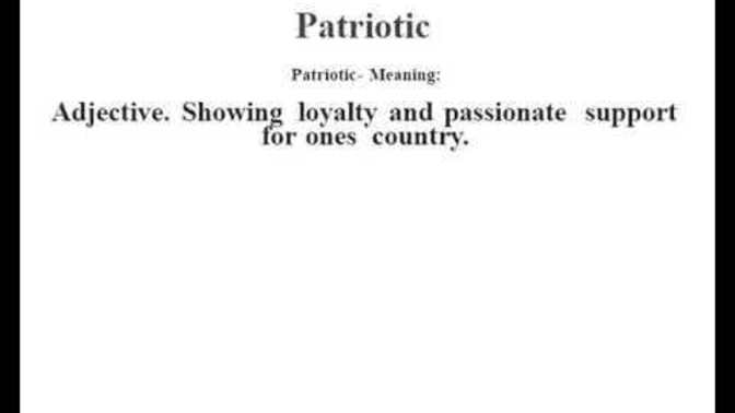 When was the last time you felt patriotic about your country?