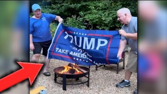 Why are MAGA voters burning Trump flags?