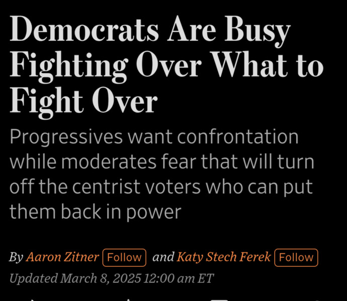 🤣🤣🤣 Democrats are now fighting with each other about what to fight with each other about. Has Donald Trump caused the Democrat party to implode?