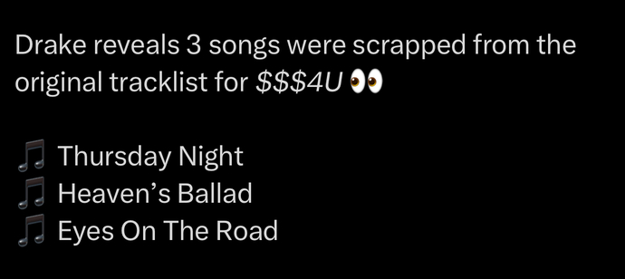 Thoughts on the original tracklist?