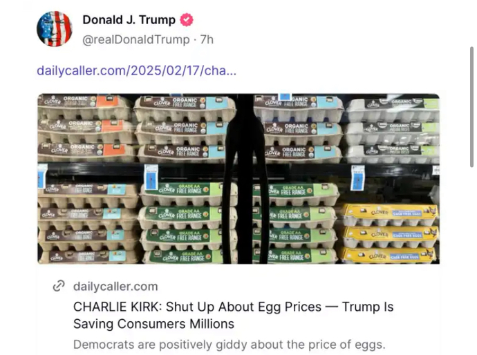 Why has trump told people to shut up about eggs, when they ran on this topic and havent fixed it yet? š„?