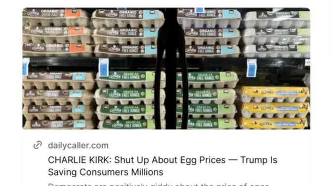 Why has trump told people to "shut up about eggs", when they ran on this topic and haven't fixed it yet? 🥚?