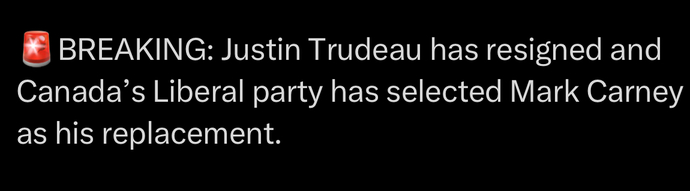 Thoughts on the new Canadian prime minister?