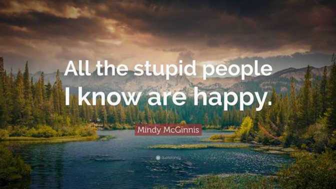 Is happiness for fools?