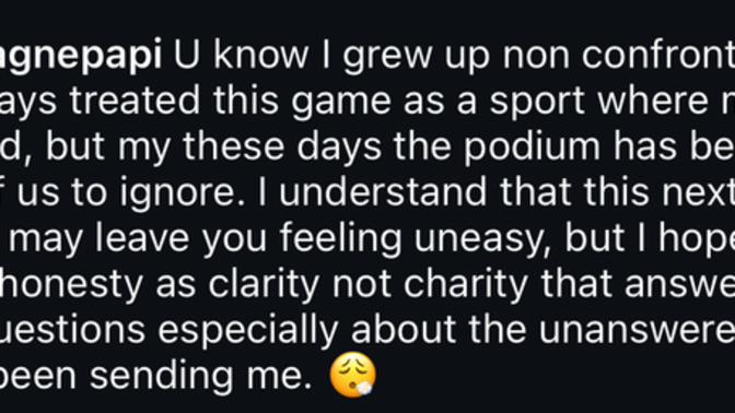 Thoughts on his message?