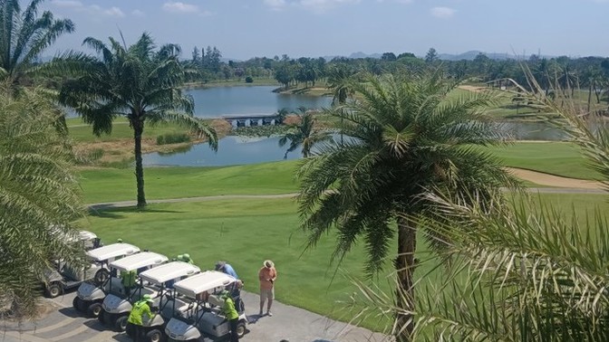 This is a quick snap from the balcony at Majestic Creek Golf club Pranburi. What's a view that you really love?