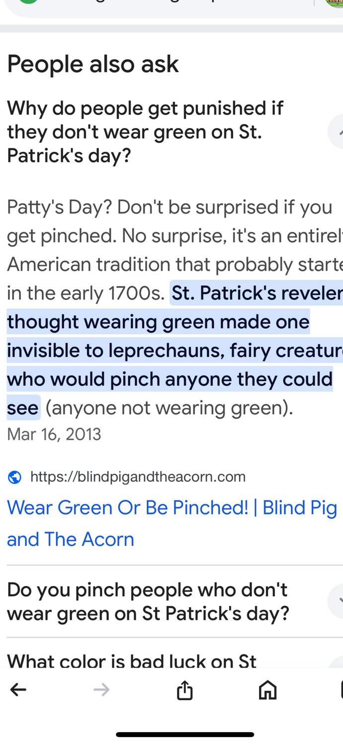 St Patricks Day. Will you be wearing green & going to mass?