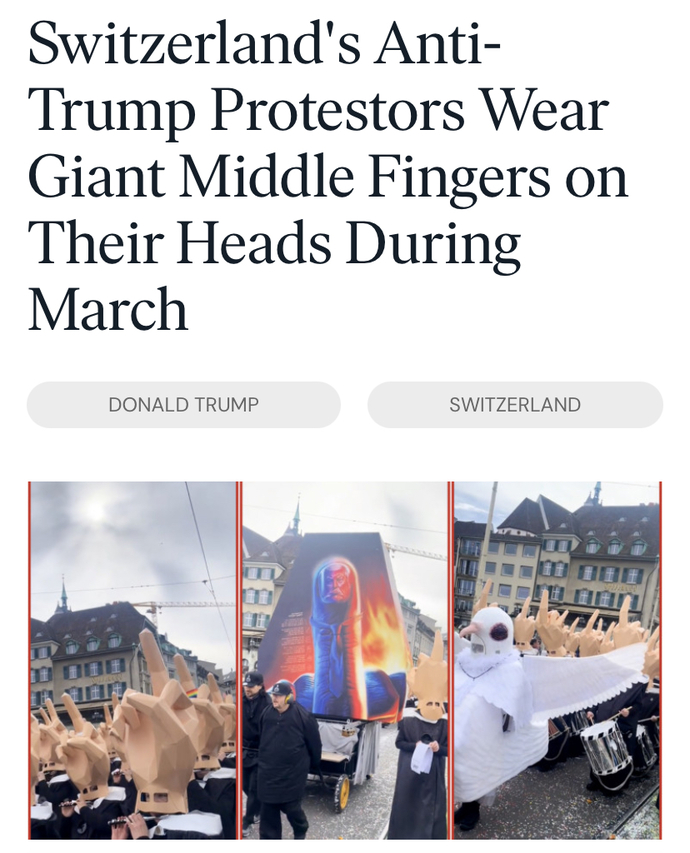 Rare moment. Switzerland takes a side! Whoo!