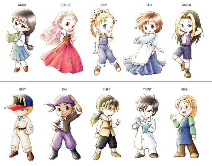 Which one would you date? (Theyre from a farming/dating simulation game)?