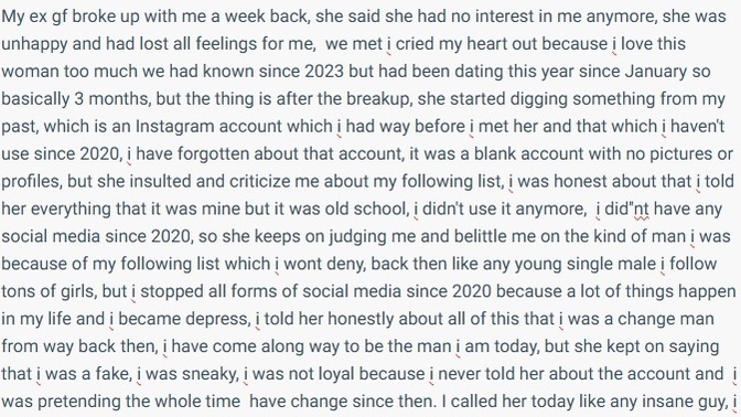 Did I do the right thing by cutting off all connections from my ex girlfriend?