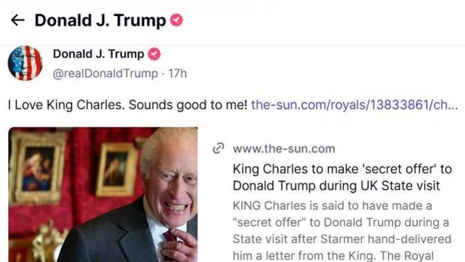 Trump wanting to join the British Common Wealth after invitation from the King of UK?