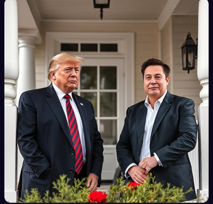 If Trump and Musk were on your porch how would you react?