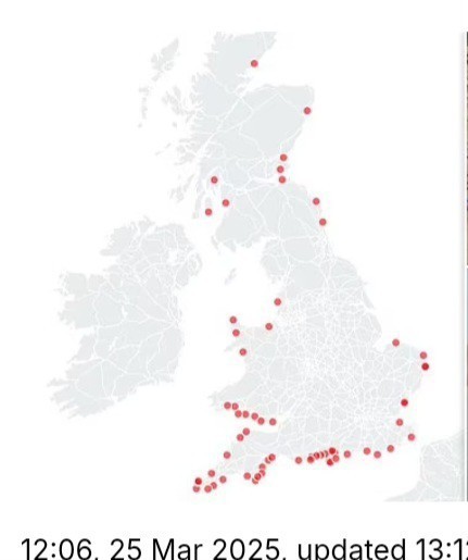 What are these dots on the map?