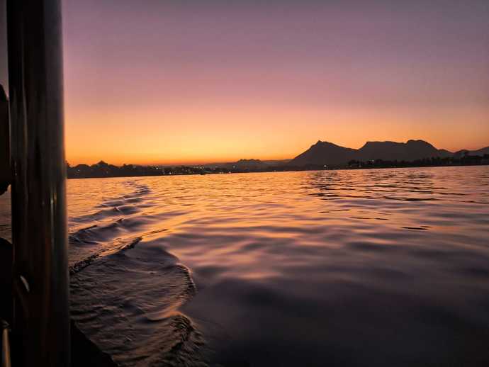 Boating in a Fatehsagar lake