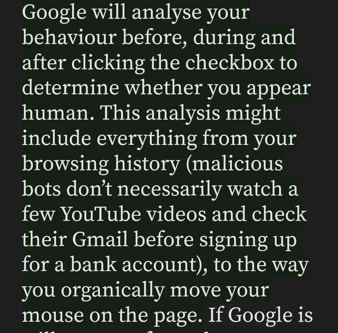 Did you know, the circle spinning in verify human is reading your browser history? How can we keep our history private?