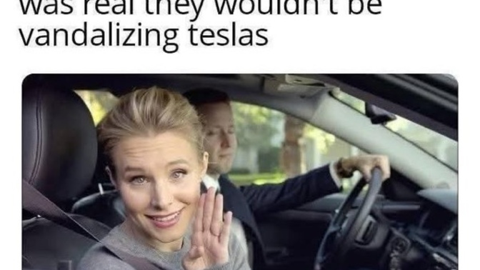 What are your thoughts on people destroying Teslas?