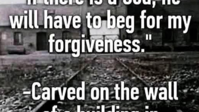 What do you think about these words carved on the wall of a building in Auschwitz?