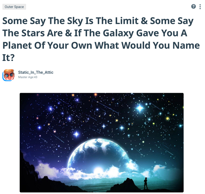 Should GaG Bring Back The OUTER SPACE Topic Area?