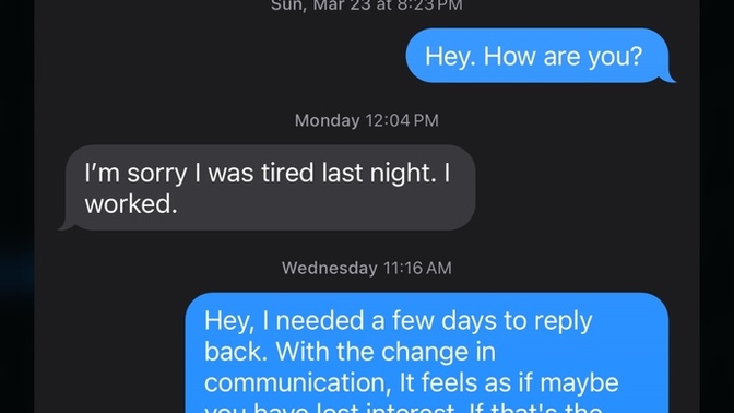 Is he being honest or just making up excuses? should I reach out?