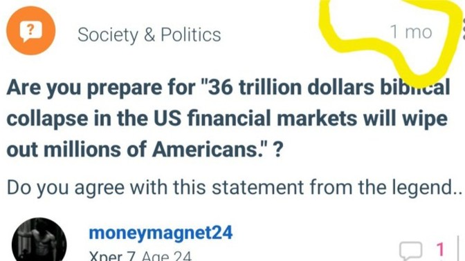 Lmao what happened to US financial markets with in month since I posted this?
