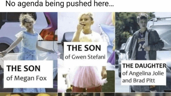 Are celebs intentionally pushing their kids to be trans?