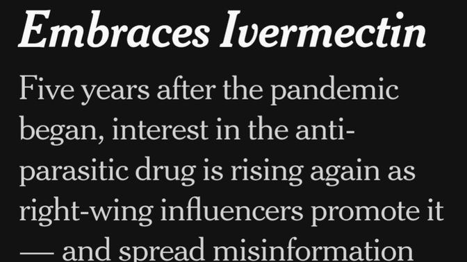 Ivermectin is STILL being taken by MAGA. Why does MAGA do this? Why the war on facts, experience & educated people? How to help them help themselves?