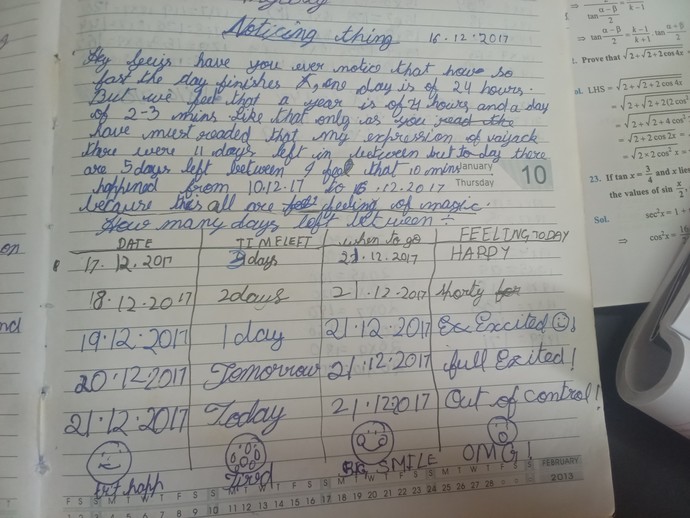 What do you think about this diary entry I made in 16.12.2017?