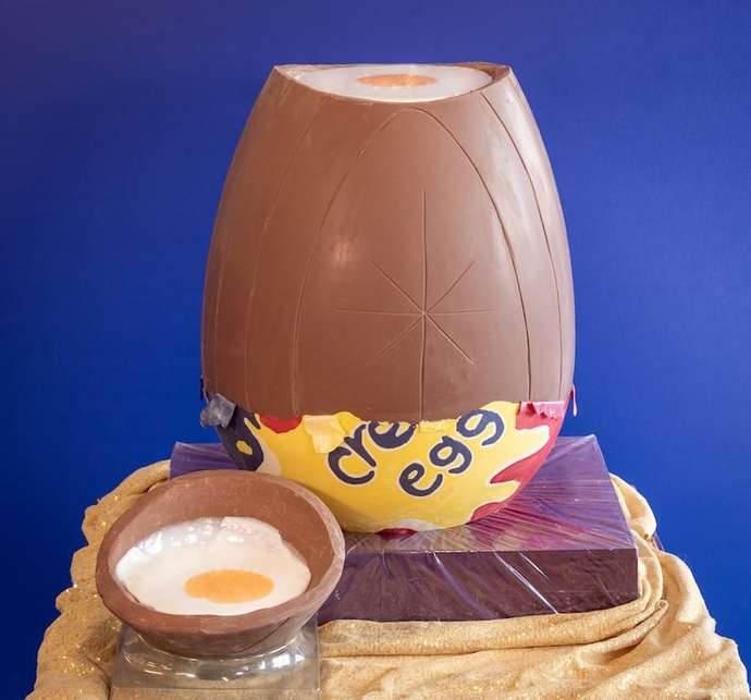 Would you be able to eat all of this giant Cadbury cream egg all by your self?