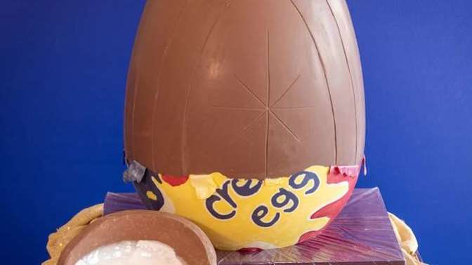 Would you be able to eat all of this giant Cadbury cream egg all by your self?
