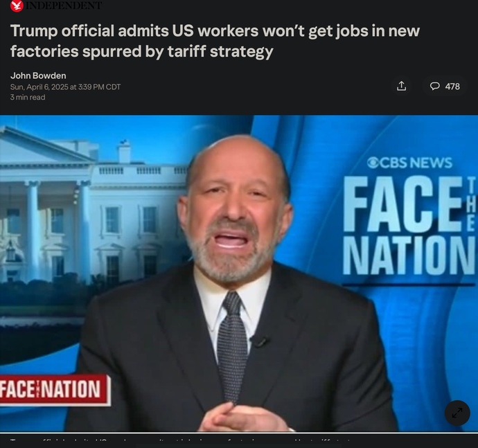 So the only point of Trumps Tariffs was to raise our taxes?