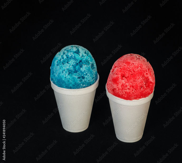 Which Color of Snow Cones Do You Prefer, Blue or Red?