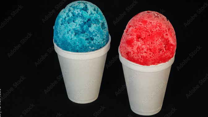 Which Color of Snow Cones Do You Prefer, Blue or Red?