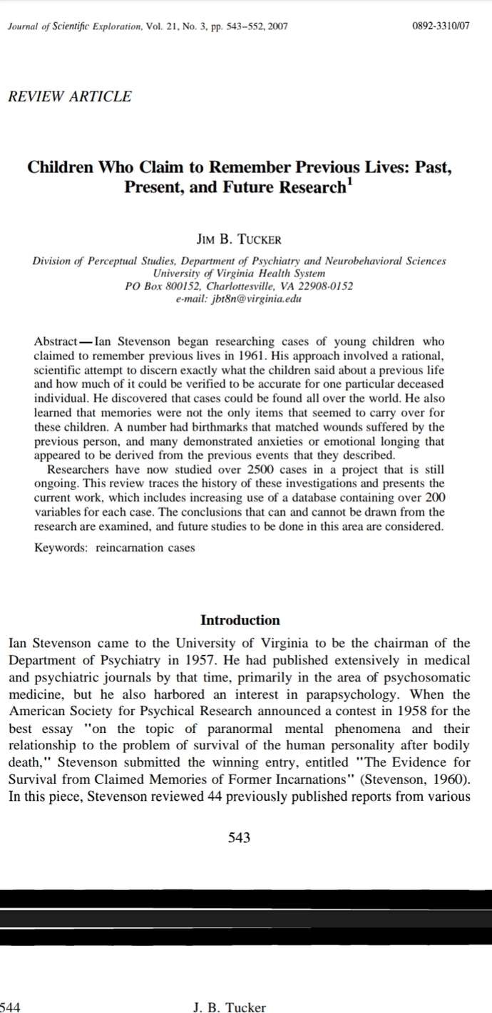 STEVENSON STARTED AS A HARD CORE SKEPTIC 