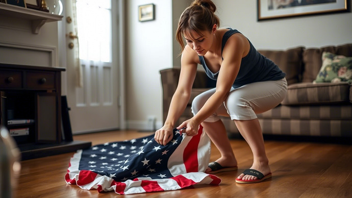 Is it okay to use your countrys flag as a rag to clean the house?